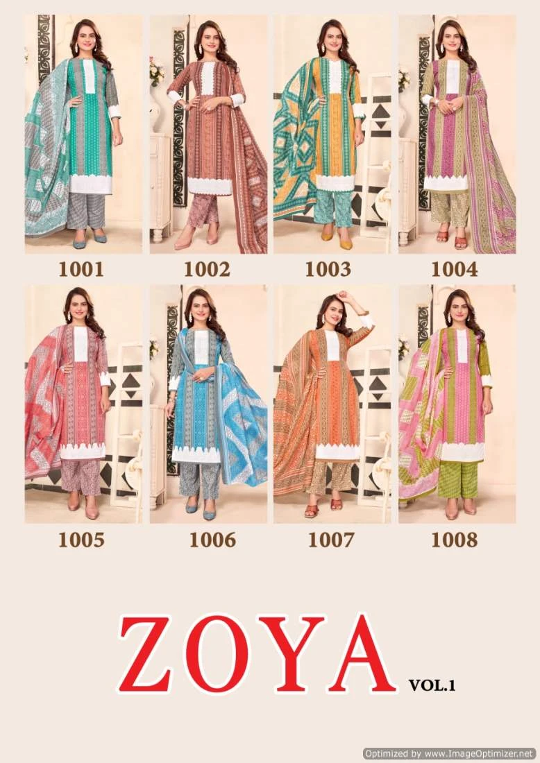 Ganeshji Zoya Vol 1 Cotton Wholesale Salwar Suit Catalog — Wholesale Salwar Suits, MPA wholesale from Surat — view 9